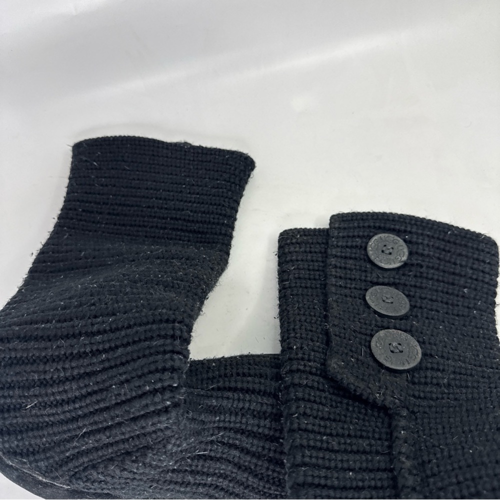Ugg CLASSIC CARDY Women's Black Knit Tall Sweater BOOTS Size 5 - Picture 7 of 10